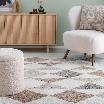 Mooda Siimes villamatto 160x230 cm valkoinen/beige