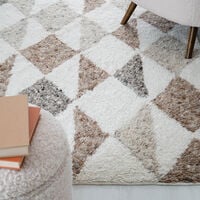 Mooda Siimes villamatto valkoinen/beige