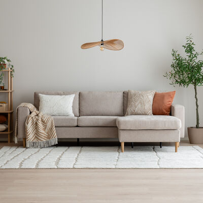 Toronto divaanisohva beige Storm 06, jalka wenge