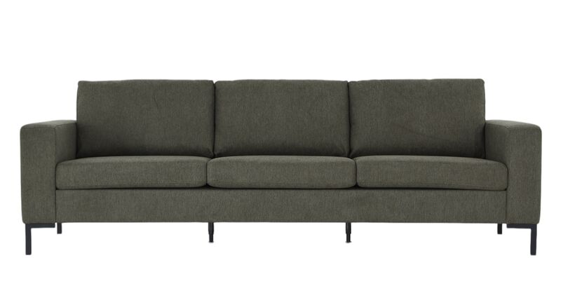 Toronto 3-istuttava sohva vihreä verita 34, jalka musta metalli