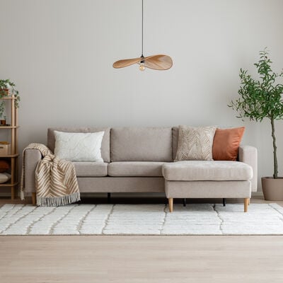 Toronto divaanisohva hiekka hygge 10, jalka kromi