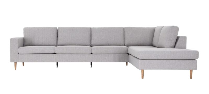 Hamilton XL-avokulmasohva oikea, hiekka hygge 10, jalka tammi