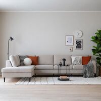 Toronto XL-avokulmasohva vasen, hiekka hygge 10, jalka wenge