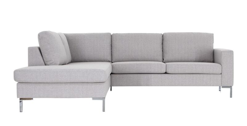 Toronto avokulmasohva vasen, hiekka hygge 10, jalka kromi