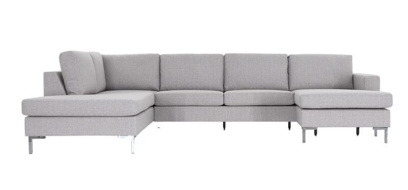 Toronto u-kulmasohva vasen, hiekka hygge 10, jalka kromi