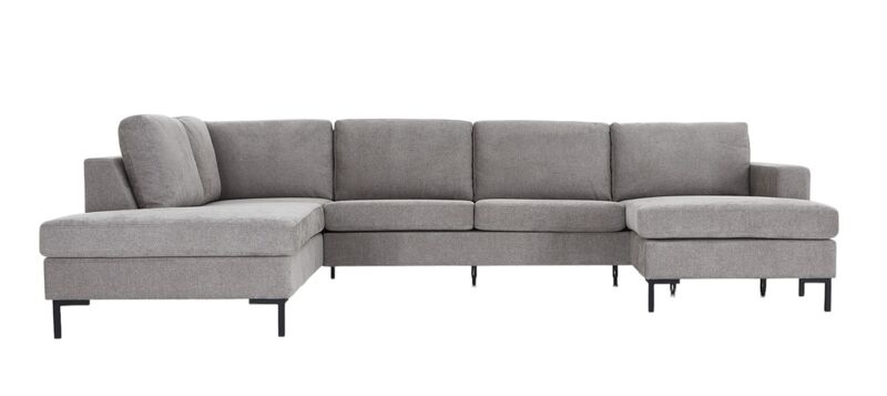 Toronto u-kulmasohva vasen, kitti Storm 09, jalka musta metalli