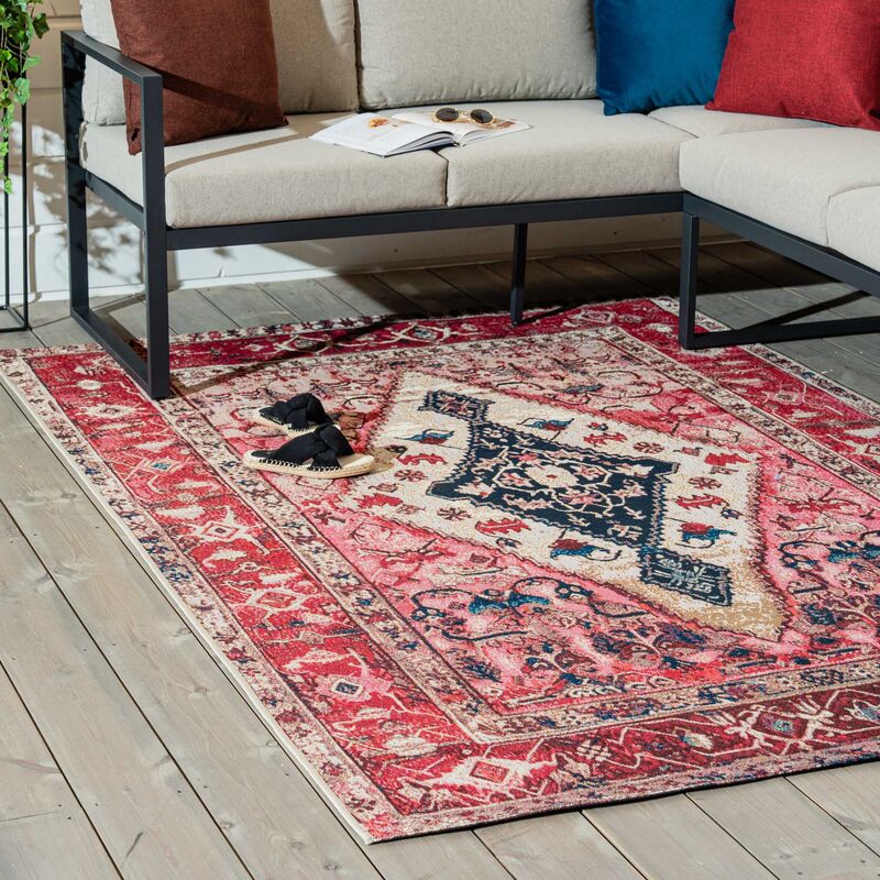 Tibet Afghan matto punainen