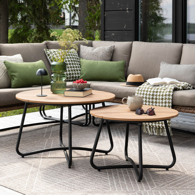 Mooda Silmu sohvapöytäsetti Ø75 cm+ Ø60 cm