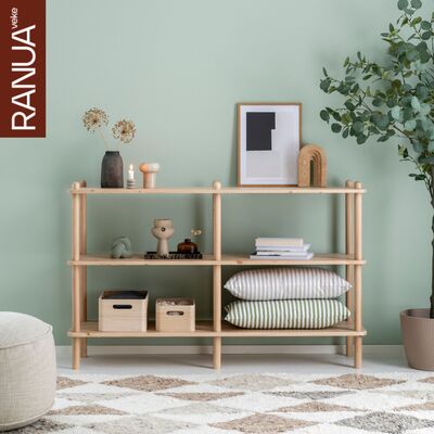 Askel avohylly 138x35x86 cm puuvalmis