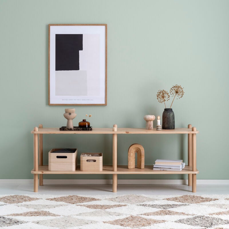 Askel korkea tv-taso 138x35x53,5 cm hiekka