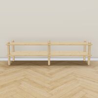 Askel matala tv-taso 138x35x38 cm puuvalmis