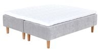 Unia Premium runkopatjasänky M 160x200 Hopea, Pronssi 8cm, Tammi kartio 23cm