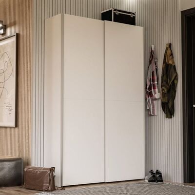 Forte vaatekaappi 120 cm proto, valkoinen