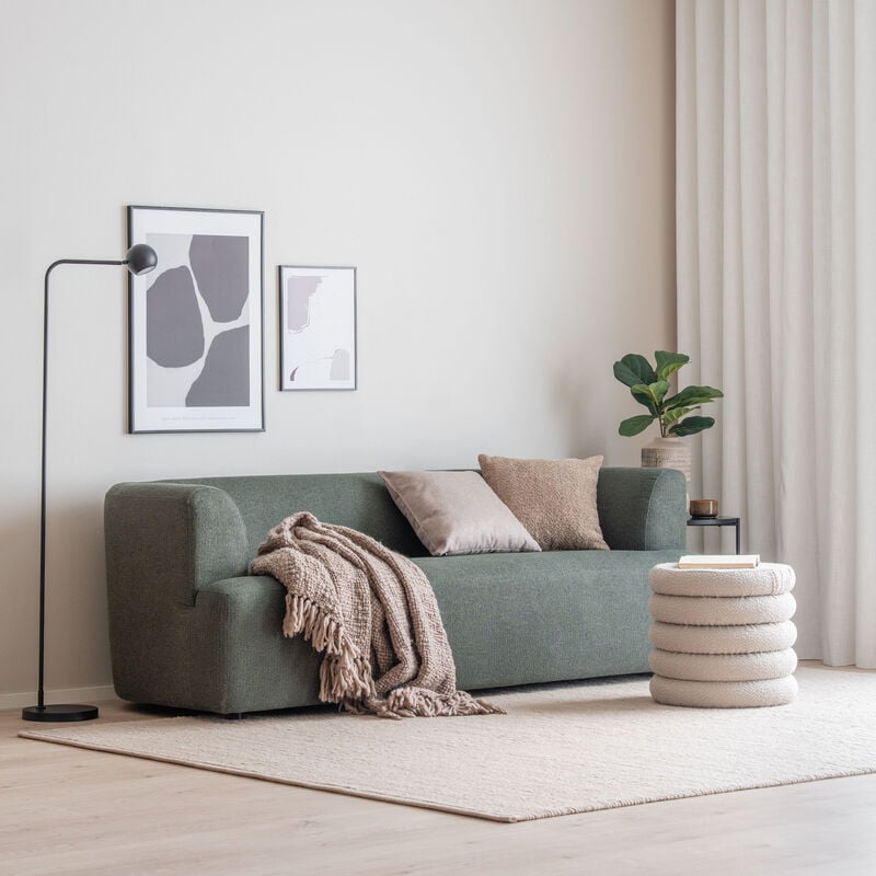 Kaari 3-istuttava sohva tummanvihreä