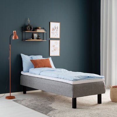 Unia Basic runkopatjapaketti 80x200 cm relax pp, mustat jalat, harmaa Ibiza