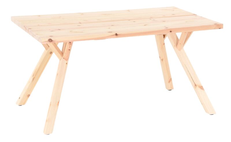 Lana lankkupöytä suoralla reunalla 150x90 cm puuvalmis