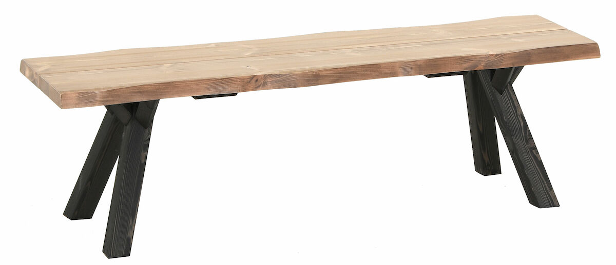Lana terassipenkki 150 cm antiikkipetsattu/musta