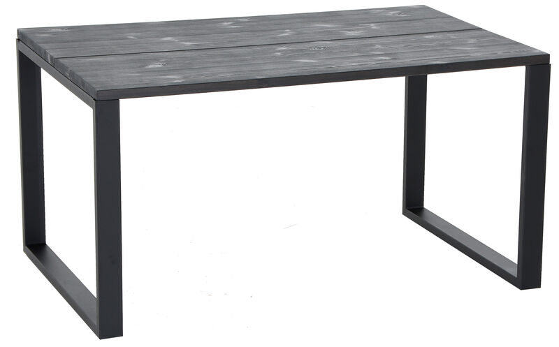 Honka lankkupöytä metallijaloilla 140x90 musta/musta