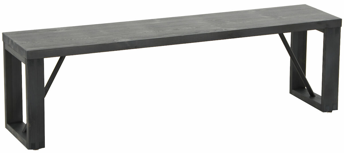 Honka terassipenkki 155x35 cm puujalalla musta