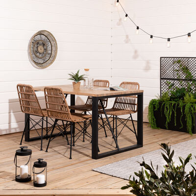 Honka terassilankkupöytä 180x90 antiikkipetsattu/valkoinen