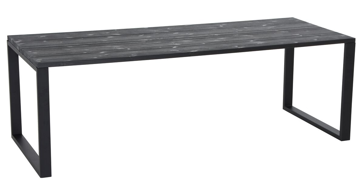Honka terassilankkupöytä metallijaloilla 220x90 musta/musta