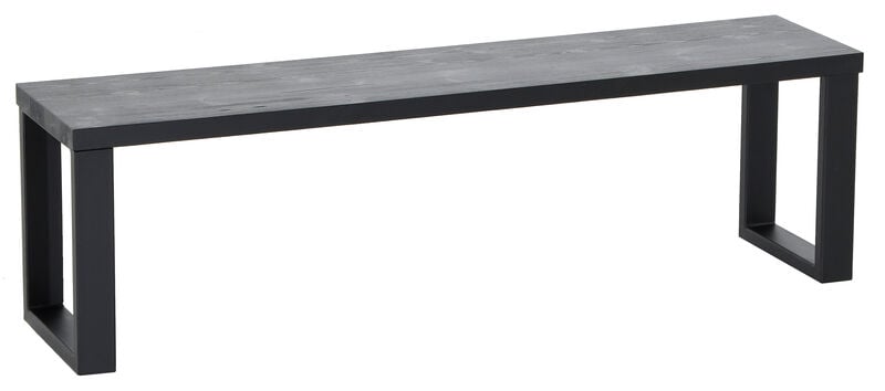 Honka lankkupenkki 155x35 cm metallijalalla musta/musta