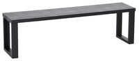 Honka terassipenkki 155x35 cm metallijalalla musta/musta