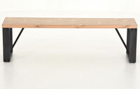 Honka penkki 155x35 cm puujalalla antiikkipetsattu/musta