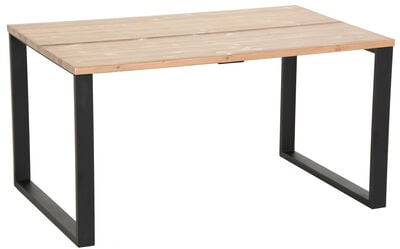 Honka terassilankkupöytä metallijaloilla 140x90 antiikkipetsattu/valkoinen