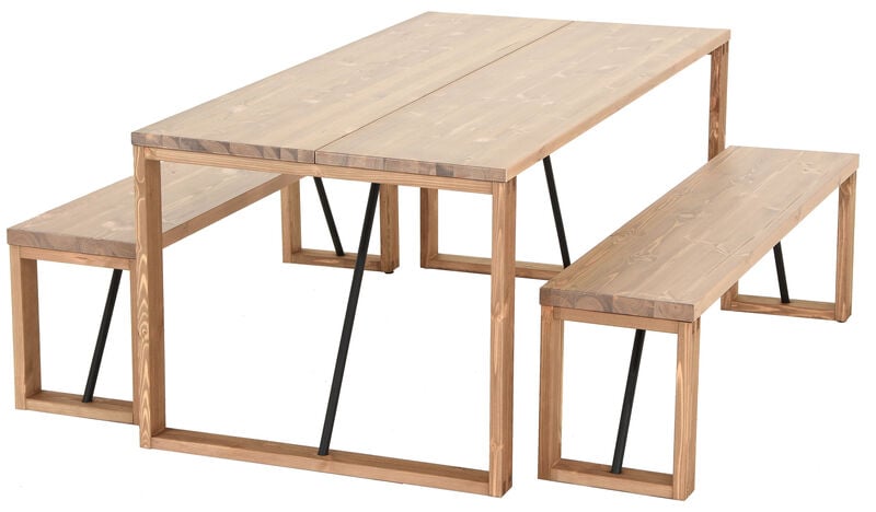 Honka ruokailuryhmä 6-hengen antiikkipetsattu puujaloilla