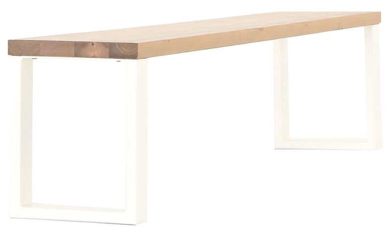 Honka penkki 195x35 cm metallijalalla antiikkipetsattu/valkoinen