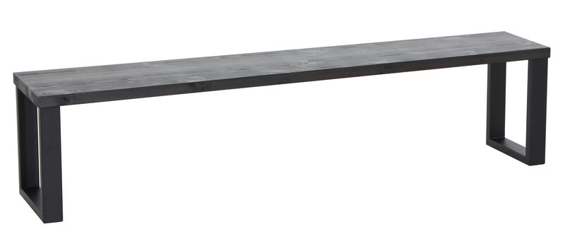 Honka penkki 195x35 cm metallijalalla musta/musta