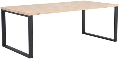 Ruska terassiruokapöytä  200x100 cm antiikkipetsattu harjattu ja lakattu mänty/v