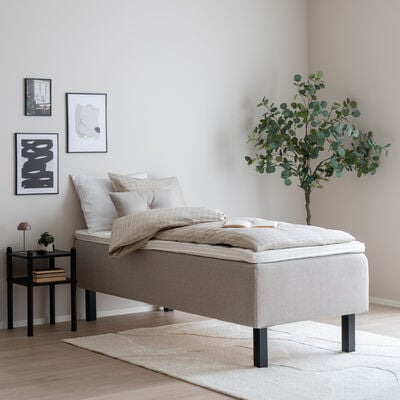 Unia Hotel Plus runkopatja 90x200 cm hiekka, sis. mustat puujalat