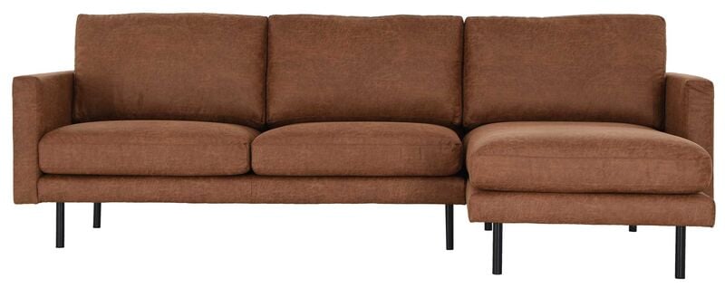 Copenhagen Lite divaanisohva oikea konjakki Missouri 3, mustat jalat