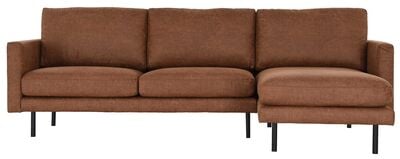 Copenhagen Lite divaanisohva sohva, konjakki Missour 3, mustat jalat(malli)