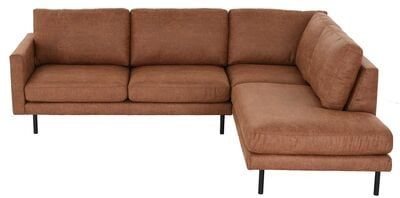 Copenhagen Lite avokulmasohva, konjakki missour 3, mustat jalat(malli)