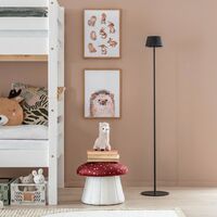 Trio Suarez ladattava LED lattiavalaisin sisä- ja ulkokäyttöön mattamusta