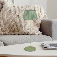 Trio Suarez ladattava LED pöytävalaisin sisä- ja ulkokäyttöön pistaasi