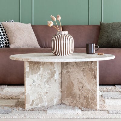 Vega marmori sohvapöytä Ø90 cm matta latte
