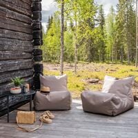 Jade Outdoor säkkituolit 2 kpl setti harmaanruskea