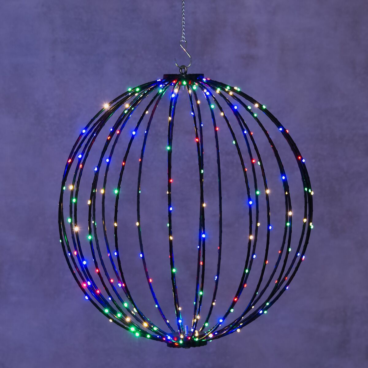 Finnlumor LED-valopallo Ø30 cm 160 lediä monivärinen
