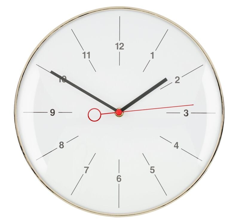 4Living Time seinäkello Ø30 cm hopea