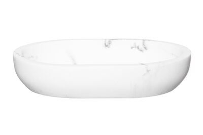 4Living Roma saippua-alusta valkoinen/musta