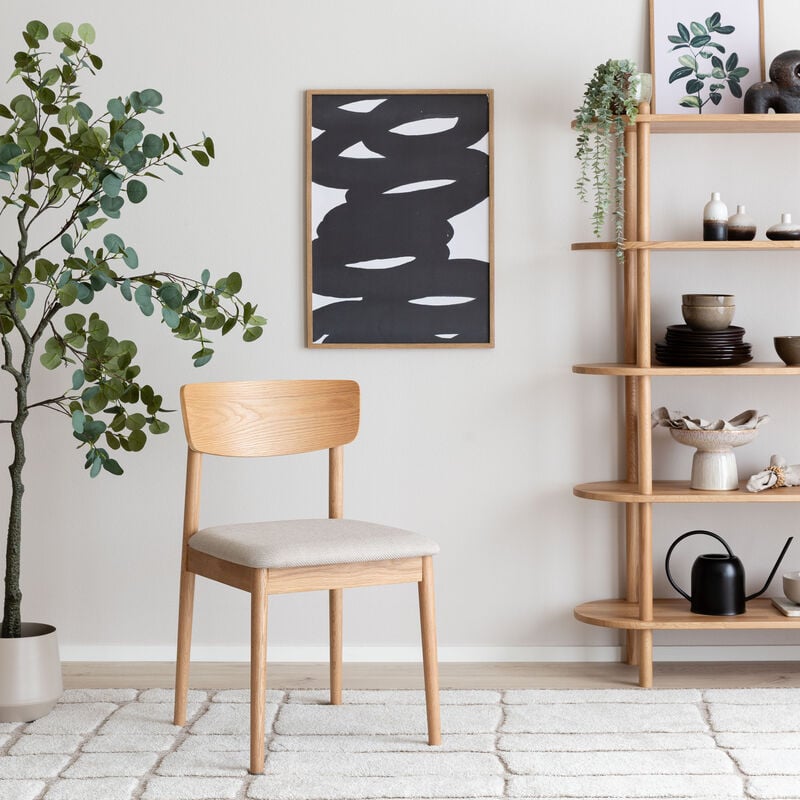 Alppi tuoli lakattu tammi, vaalea beige basel 24