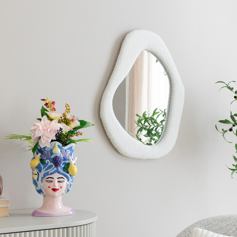 House Nordic Bosa teddy peili 46,5x61 cm valkoinen