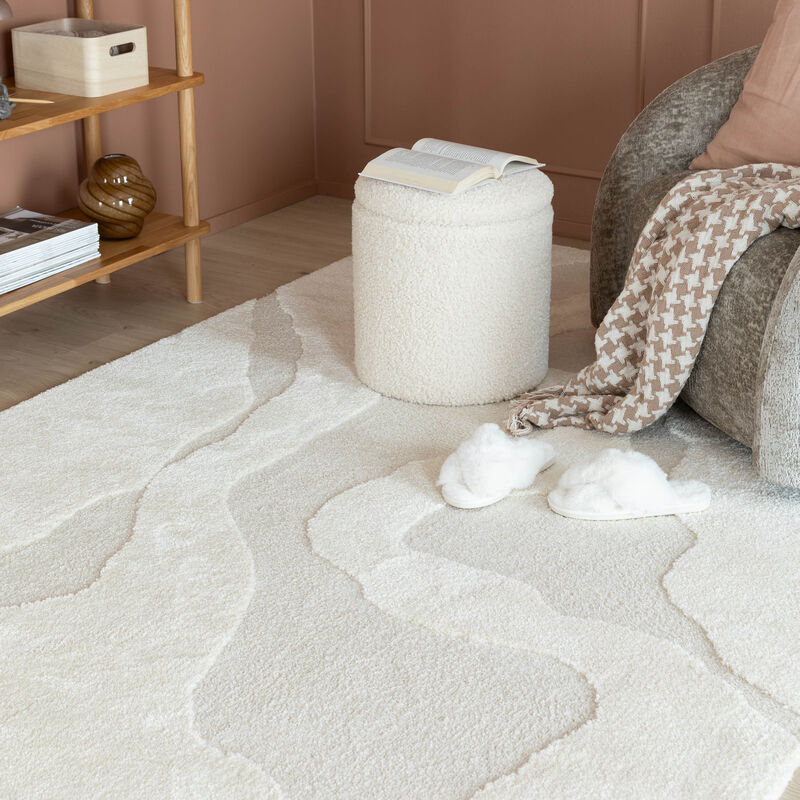 Planet nukkamatto 160x230 cm valkoinen