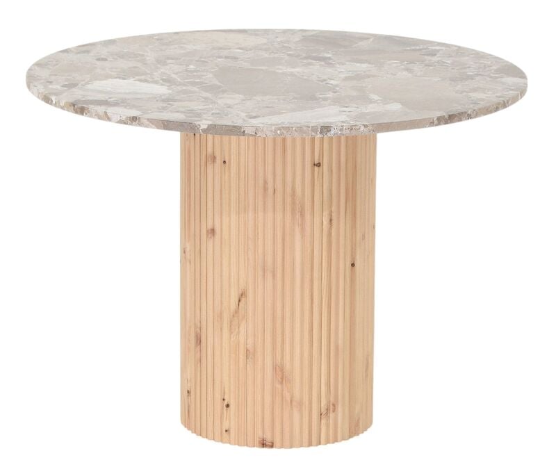 Taimi pyöreä ruokapöytä Ø100 cm marmori matta latte/hiekka