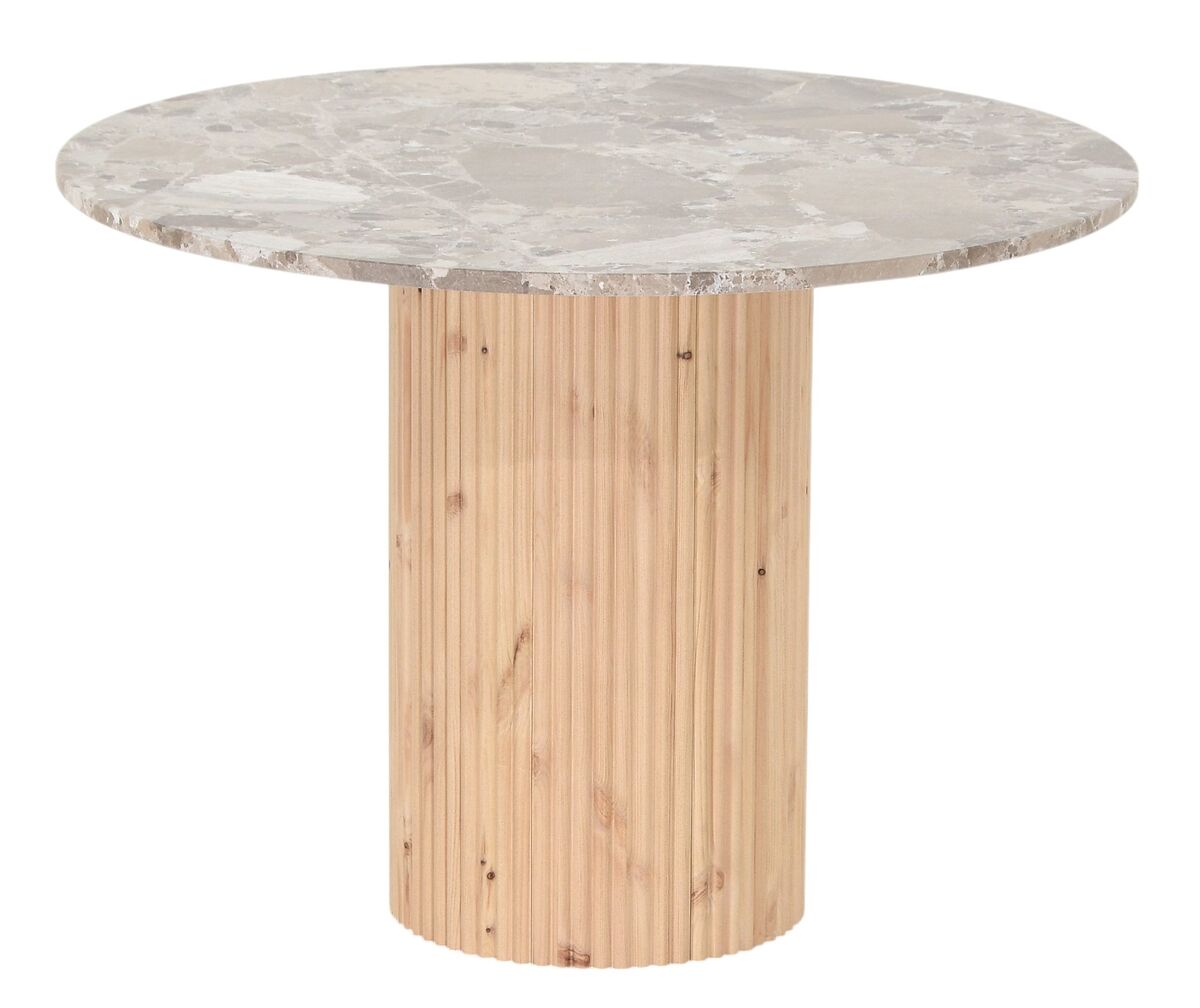 Taimi pyöreä ruokapöytä Ø100 cm marmori matta latte/hiekka