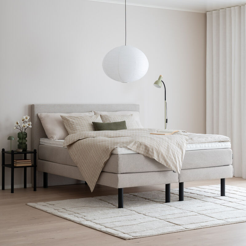 Unia Trend Slim jenkkisänkypaketti 160x200 cm L relax, hiekka, puujalat